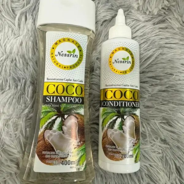  Set Reparación Capilar Coco – Nessrin Reconstrucción, hidratación y prevención de la caída.