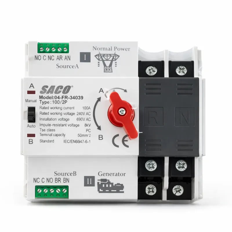 INTERRUPTOR DE TRANSFERENCIA AUTOMÁTICO 2P/100A (LHZ)