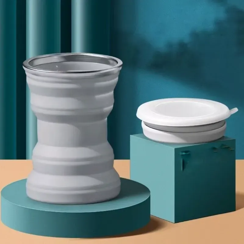  Vaso Plegable de Silicona Premium 