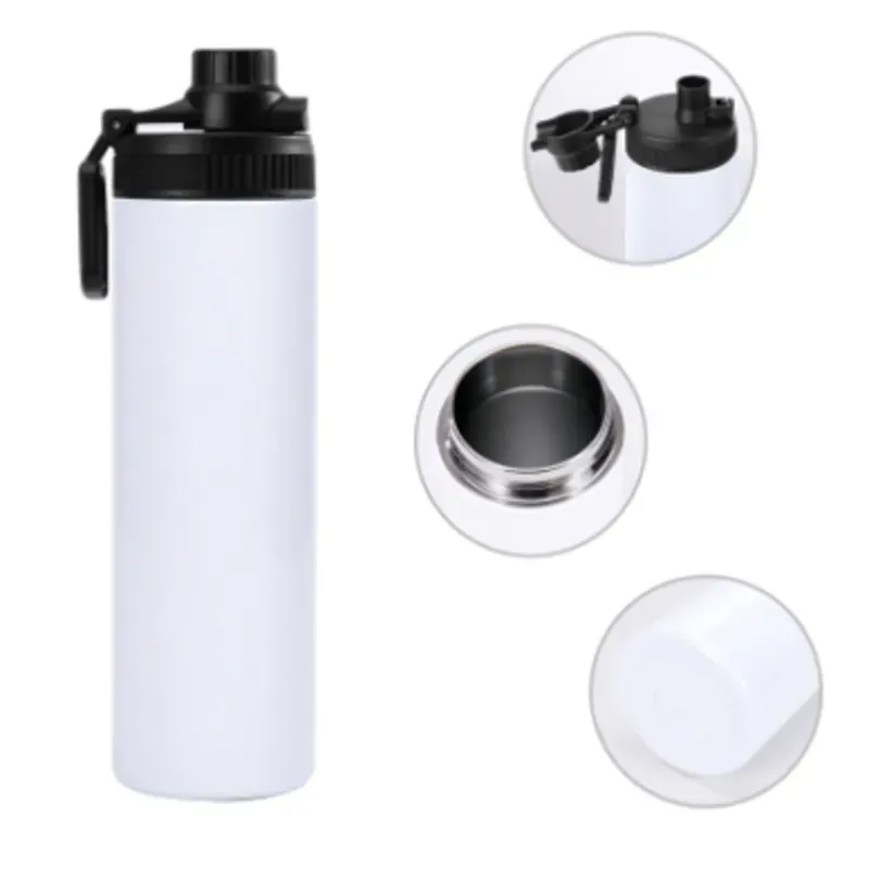 Termo de acero inoxidable de 20 oz, tapa de un dedo, lista para la técnica sublimación