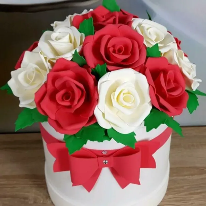 Caja con rosas