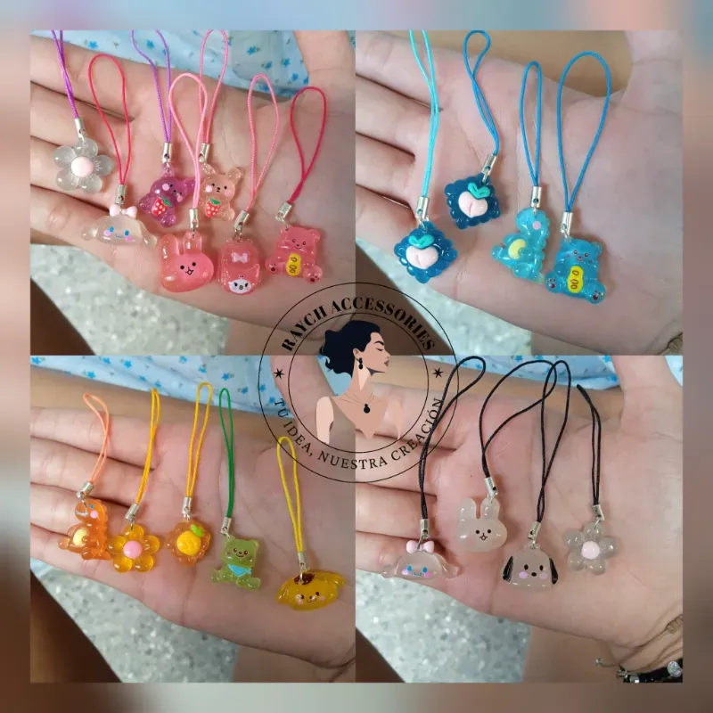 Llaveros con dijes kawai