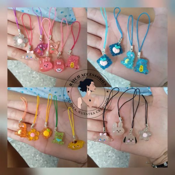 Llaveros con dijes kawai