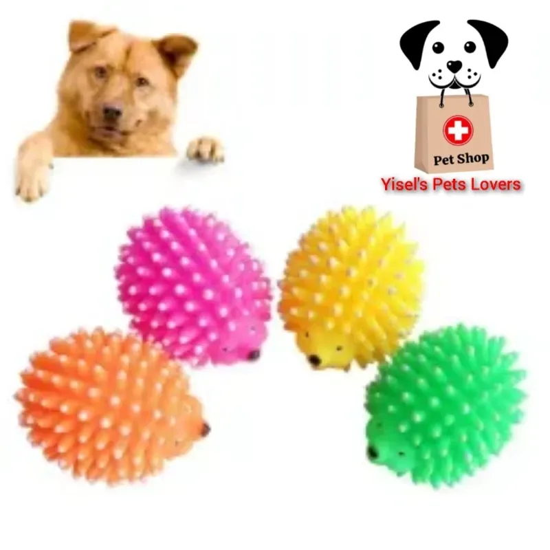 Erizo de juguete con pito para mascotas