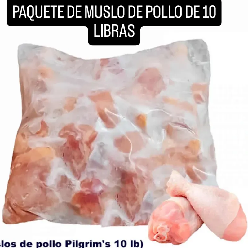 Paquete de Pollo de 10 libras ( muslo)