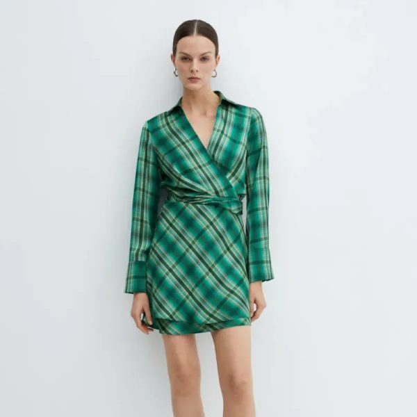 Vestido lazo cuadros
