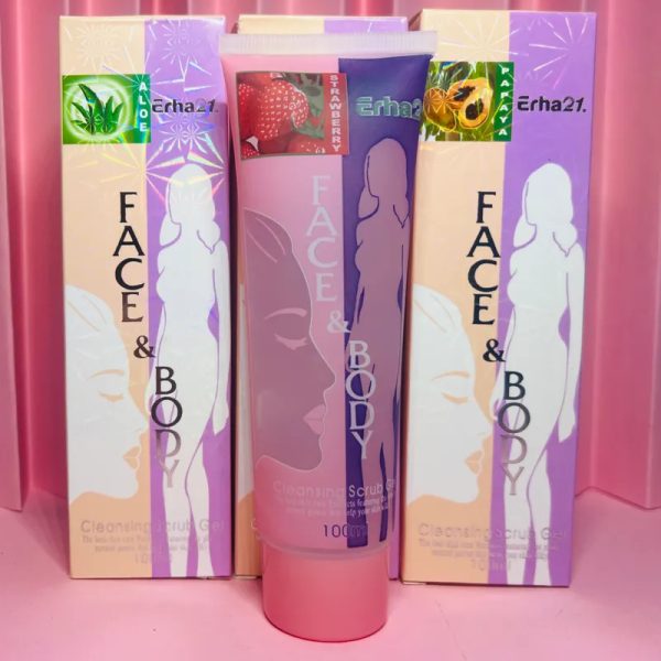Gel Exfoliante y Limpiador facial y corporal Erha 21