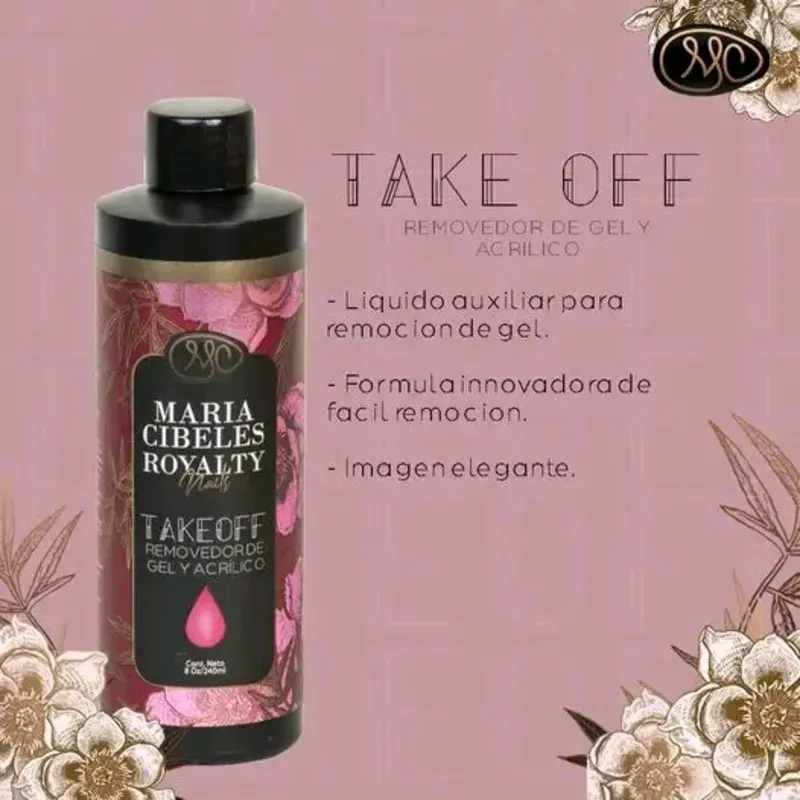 Líquido Removedor de Gel y Acrílico (8 onz)