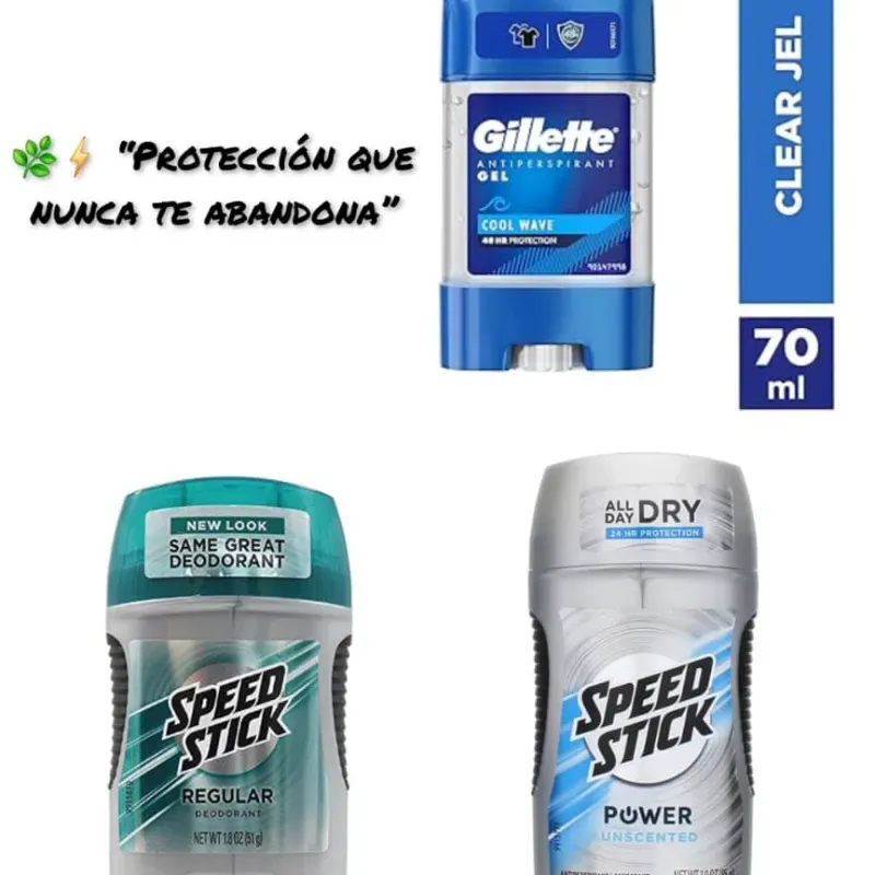  3 Desodorantes antitranspirantes