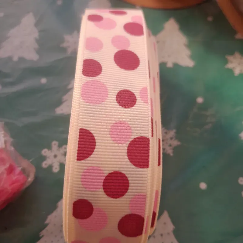 Cinta falla óvalos rosado y rojo vino