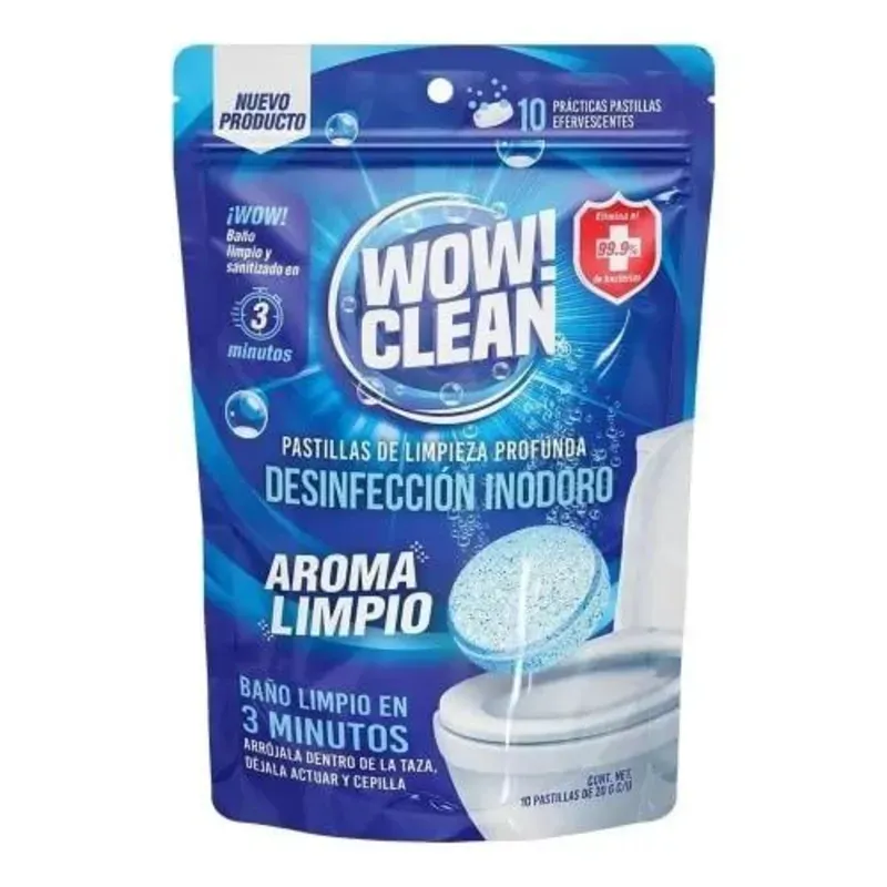  WOW! CLEAN Pastillas de Limpieza Profunda para Inodoro – 10 unidades