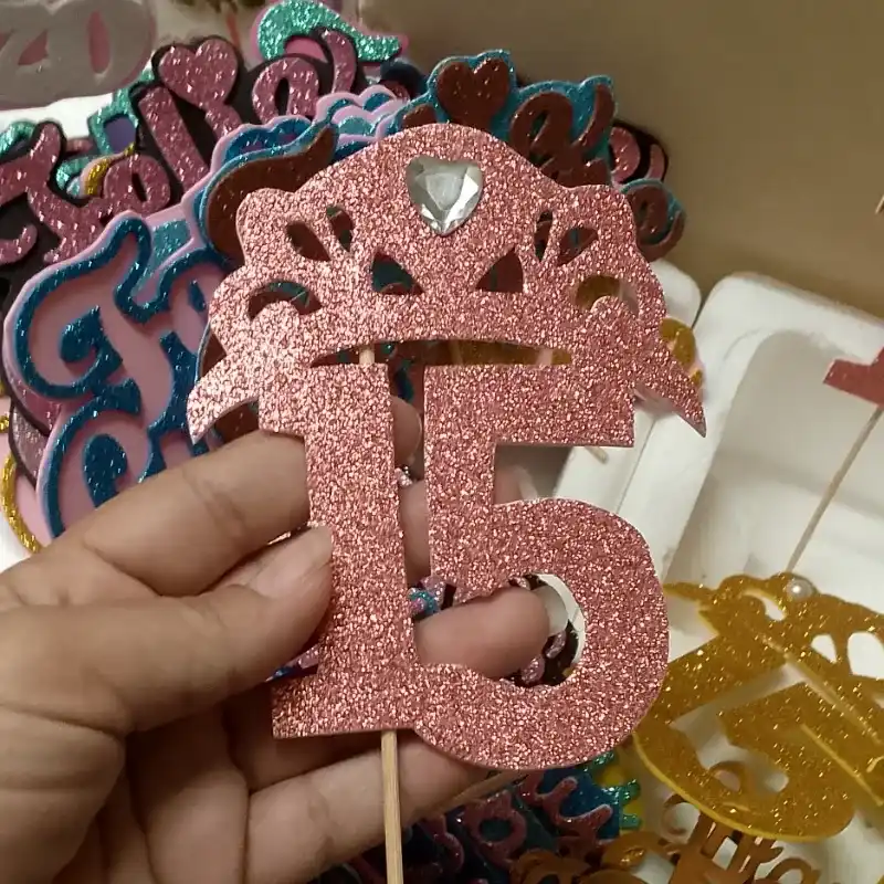 Topper de 15 (rosa gold)