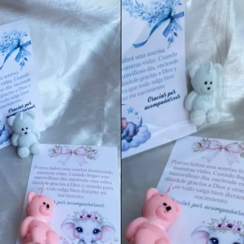Osito Baby Shower de cera