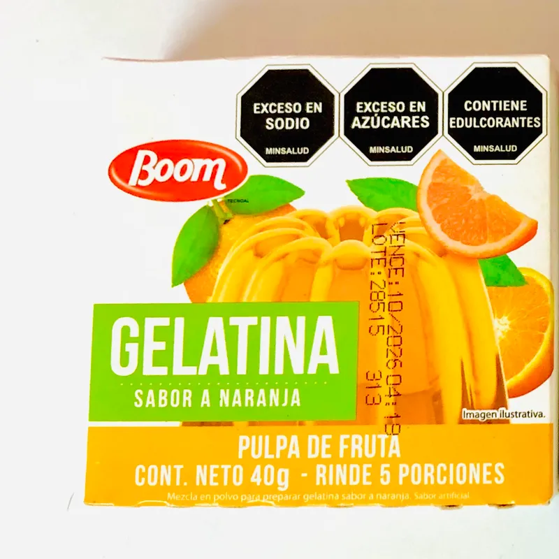 Gelatina Bloom sabor a Naranja