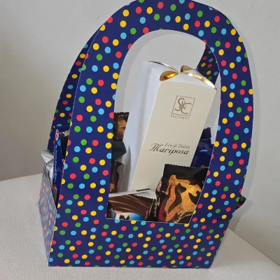 Cesta de confitura con perfume mariposa