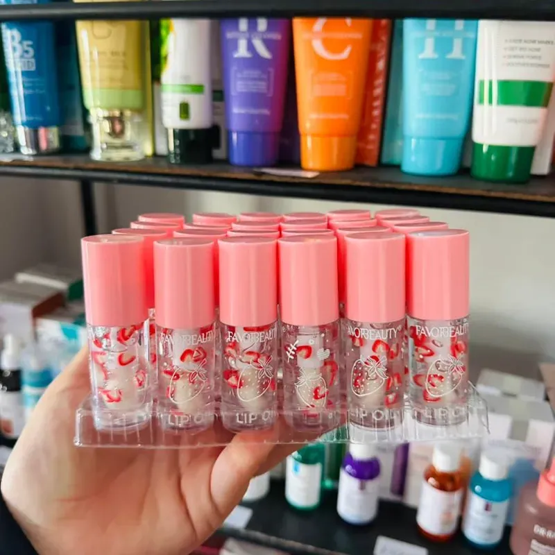 Gloss transparente con aplicador gordito de fresa 