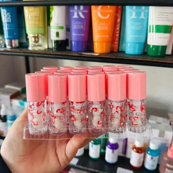 Gloss transparente con aplicador gordito de fresa 