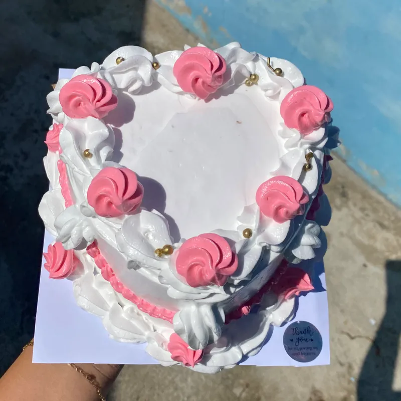 Mini torta en forma de corazón