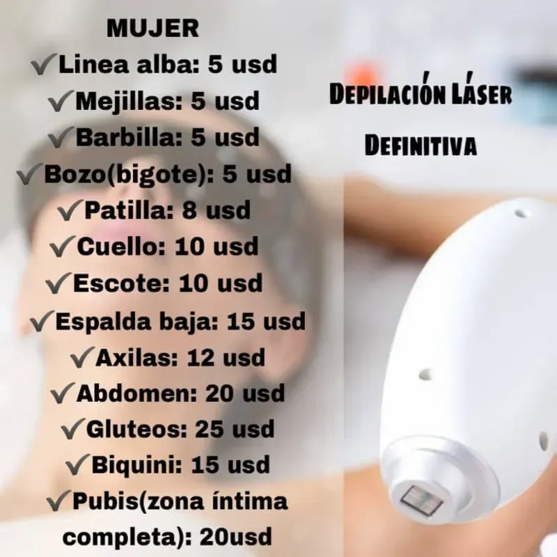 ✨Depilación láser definitiva para MUJER ‍♀️ PRECIOS EN LA DESCRIPCIÓN