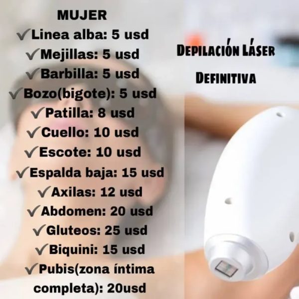 ✨Depilación láser definitiva para MUJER ‍♀️ PRECIOS EN LA DESCRIPCIÓN