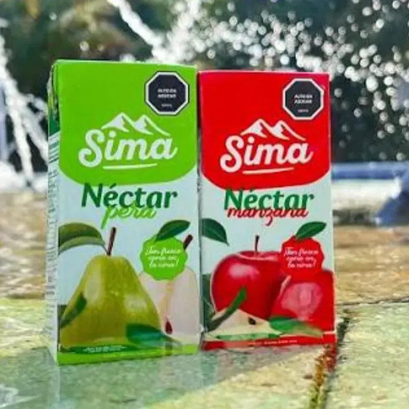 Cajas de jugo 200 ml blister de 6 unidades sabor manzana y Pera