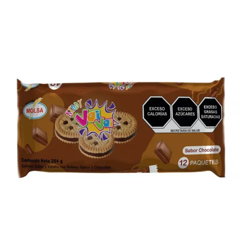 Galletas con crema de chocolate x 12 paquetes