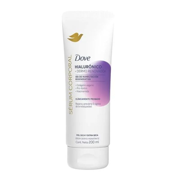 Sérum Dove Corporal de Hialurónico, colágeno, pro-lípidos y niacinamida