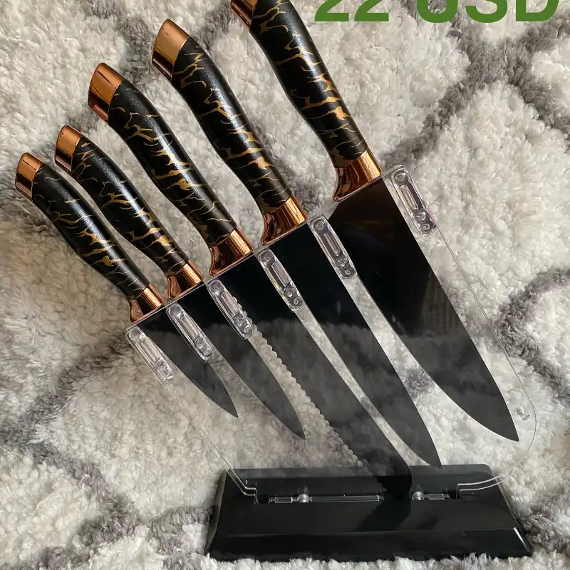 Juego de cuchillos (con su base