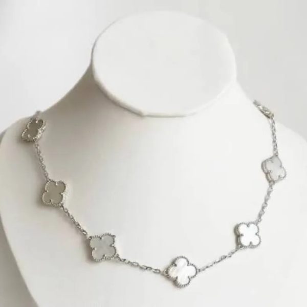 Cadena Van Cleef Varios Trébol (Color Blanca)