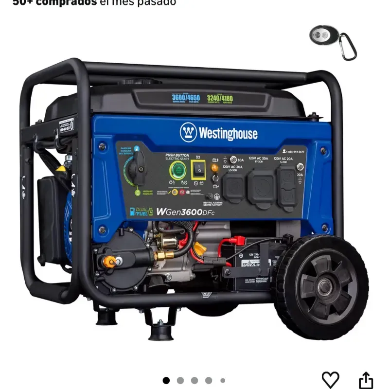 GENERADOR WESTINGHOUSE DUALFUEL 4650W