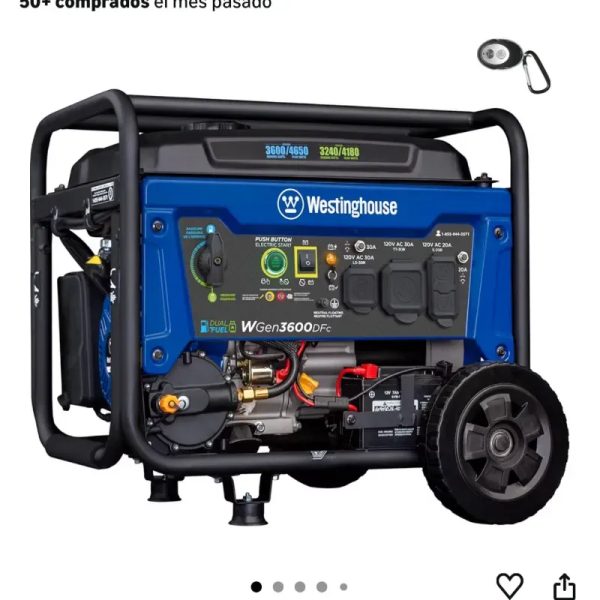 GENERADOR WESTINGHOUSE DUALFUEL 4650W