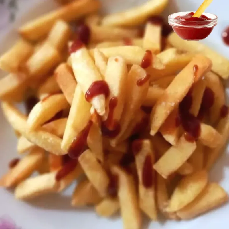 PAPAS PRE'FRITAS CON Ketchup 
