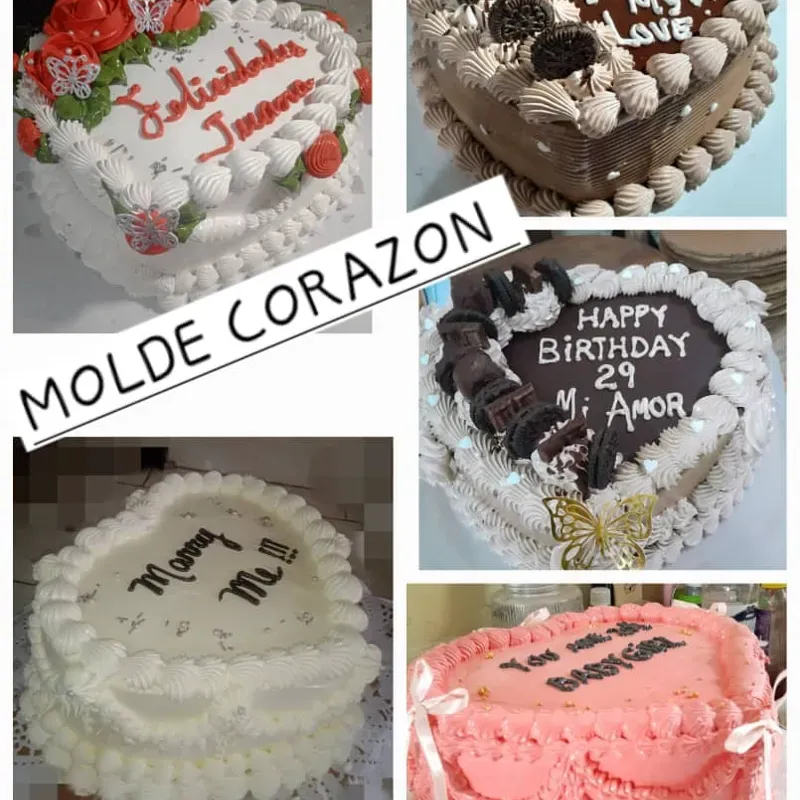 Forma de corazón (relleno de crema de chocolate o guayaba) a su gusto