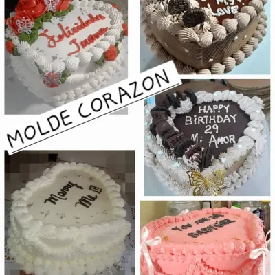 Forma de corazón (relleno de crema de chocolate o guayaba) a su gusto