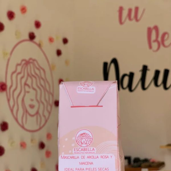 Mascarilla de arcilla rosa y maicena