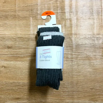 Medias pantis color negro y gris