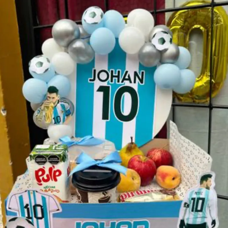 Cajitas decorada con globos