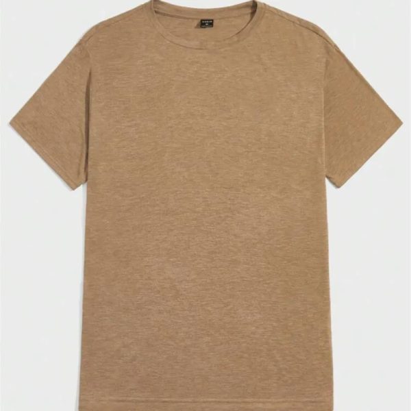 Manfinity ModaGents Camiseta de corte holgado de manga corta para hombre, verano