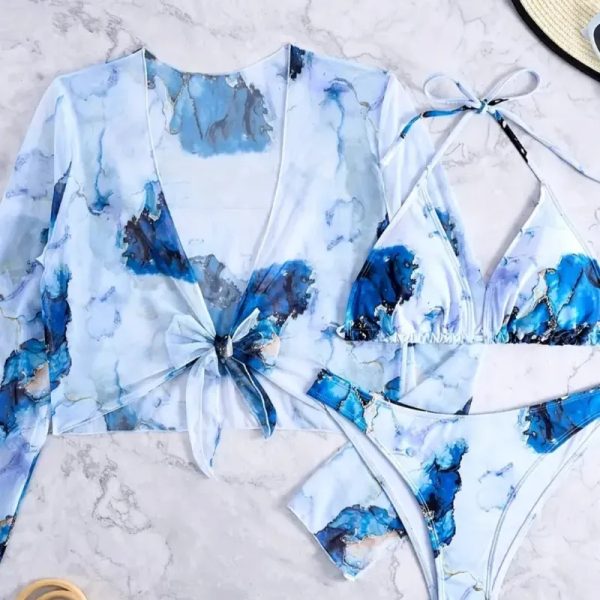  Bikini con top — Azul