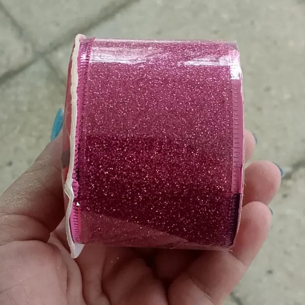 Rollo cinta ancha rosa fucsia 5cmx2.7m
