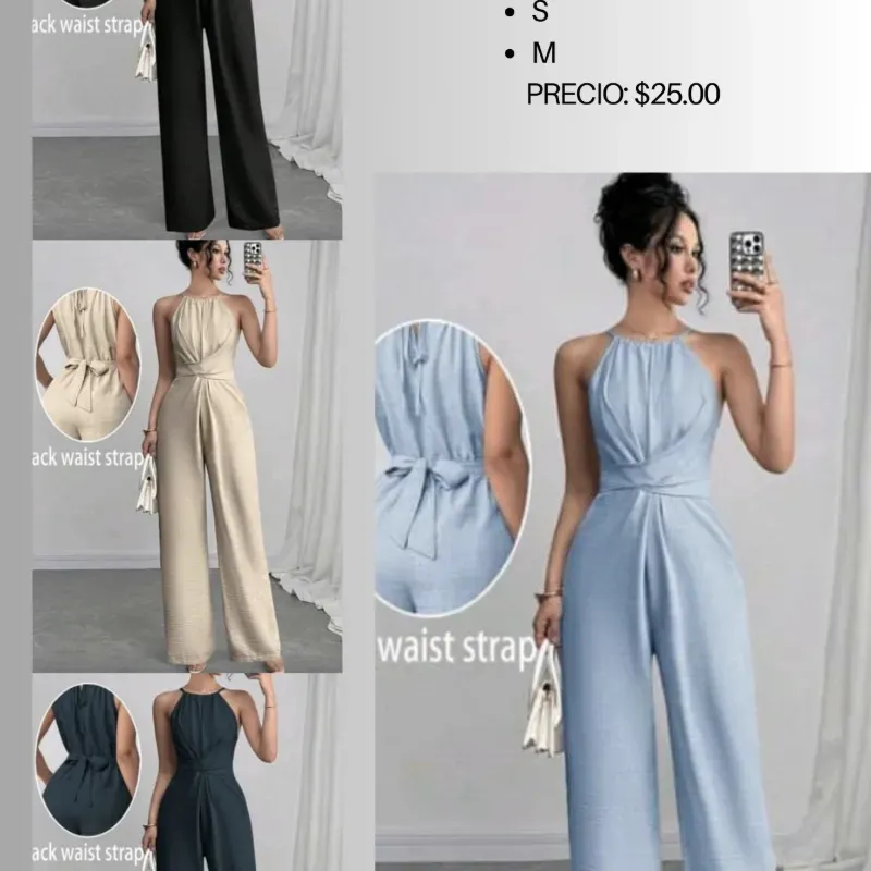 Mono pantalón con detalle en cintura