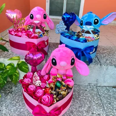 Caja Corazón con Stitch