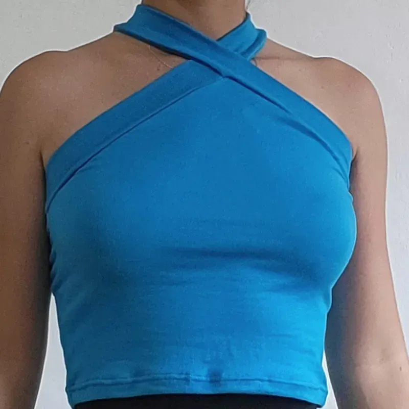 TOP V AZUL