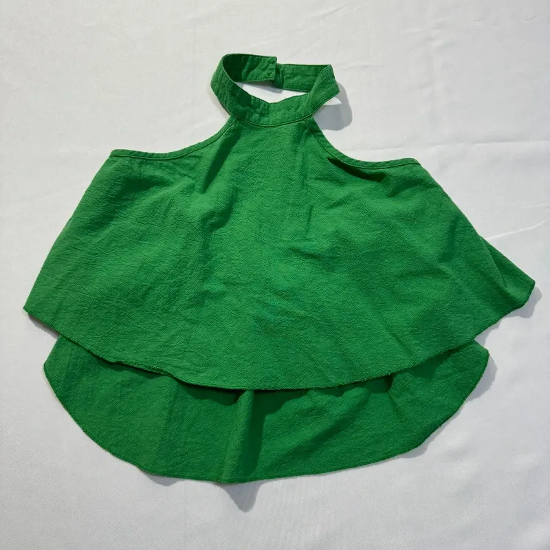 Top Verde Suelto Corto al Cuello