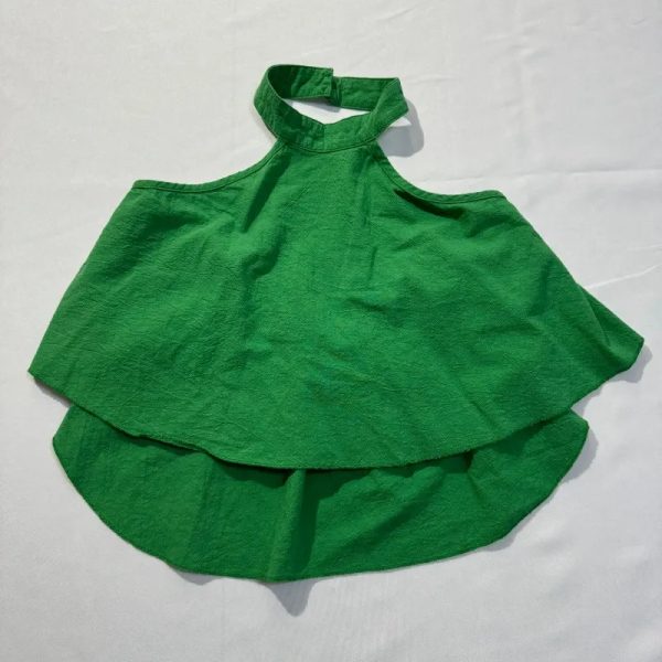 Top Verde Suelto Corto al Cuello