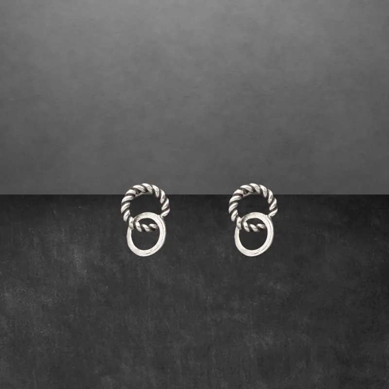 Aretes artesanales doble aro