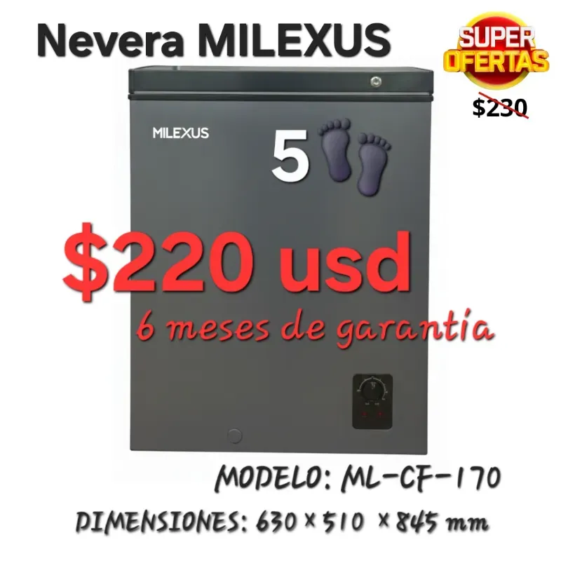 Nevera Milexus 5 pies (140L)