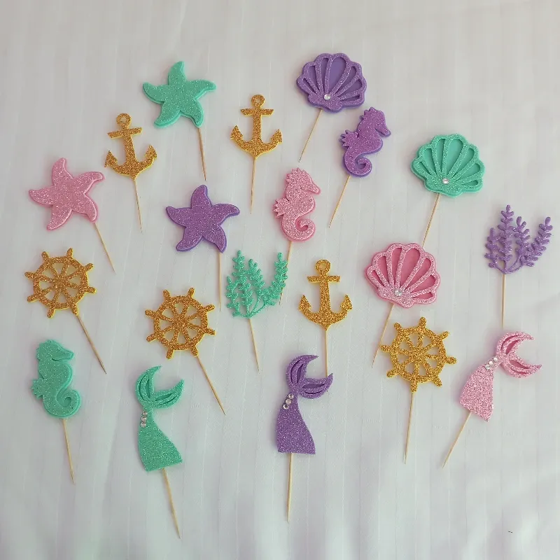 Minitopper para cupcake (Sirenita Ariel)