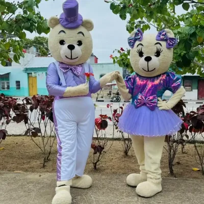 Pareja de ositos lila