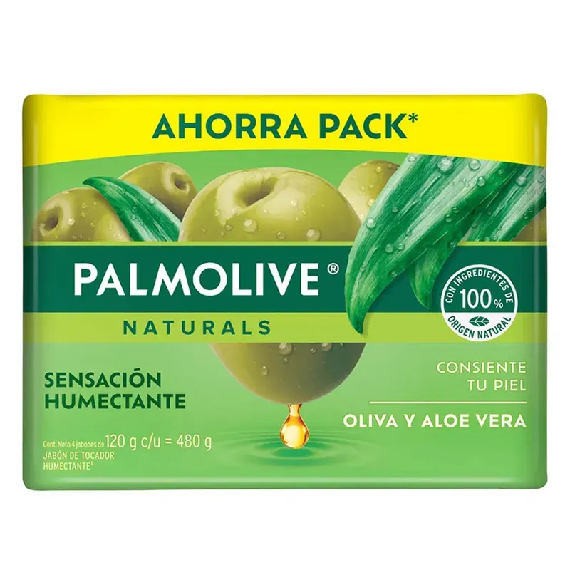 Pack de jabón Palmolive Naturals de oliva  y aloe vera